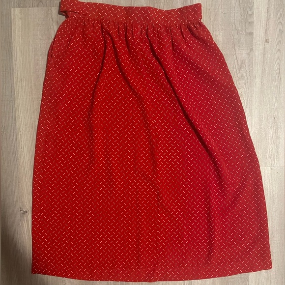 Vintage Skirts Vintage Red Polka Dot Skirt Sheer Poshmark